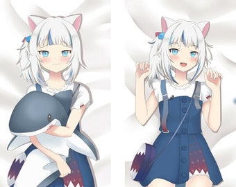 VTuber Gawr Gura AI Dakimakura Anime Hugging Body Pillow Cover Case 150x50cm