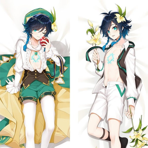 Genshin Impact Venti Dakimakura Anime taie d'oreiller 150x50 59"