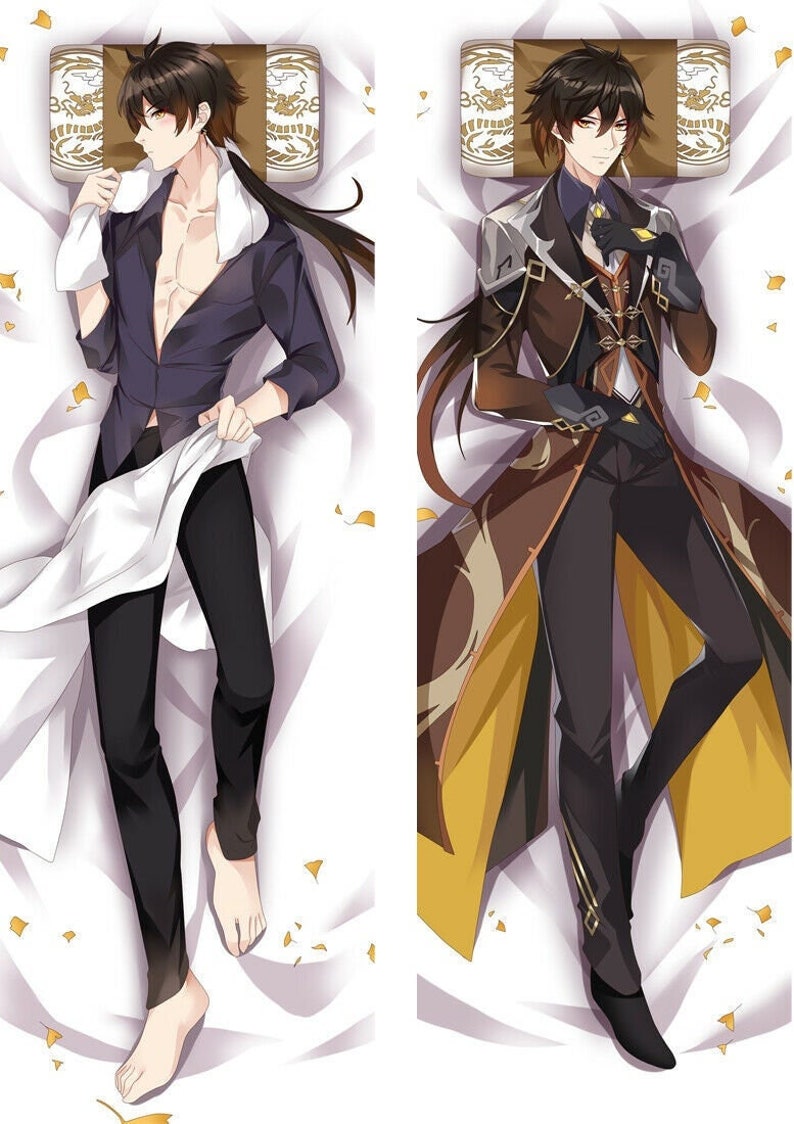 Genshin Impact Zhongli Dakimakura Anime Body Pillow Cover Case 150x50cm ...