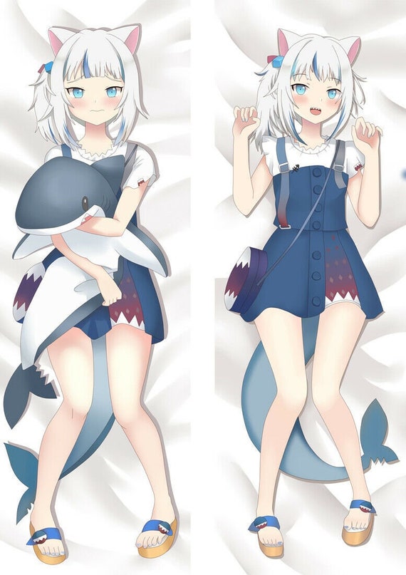 VTuber Gawr Gura AI Dakimakura Anime Hugging Body Pillow Cover Case 150x50cm