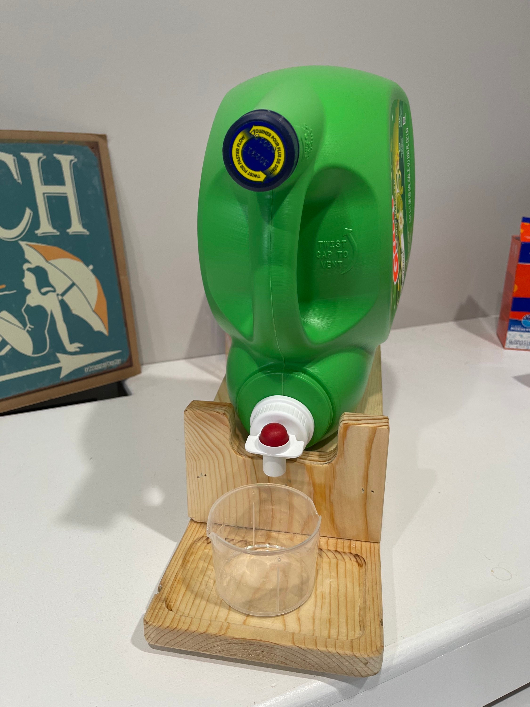 Wood Laundry Detergent Dispenser / Stand / Holder / Organizer Etsy