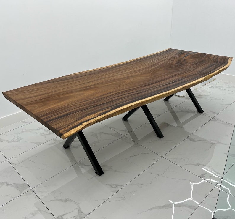 Handmade Wood Dining Table Live Edge River Table Custom Etsy