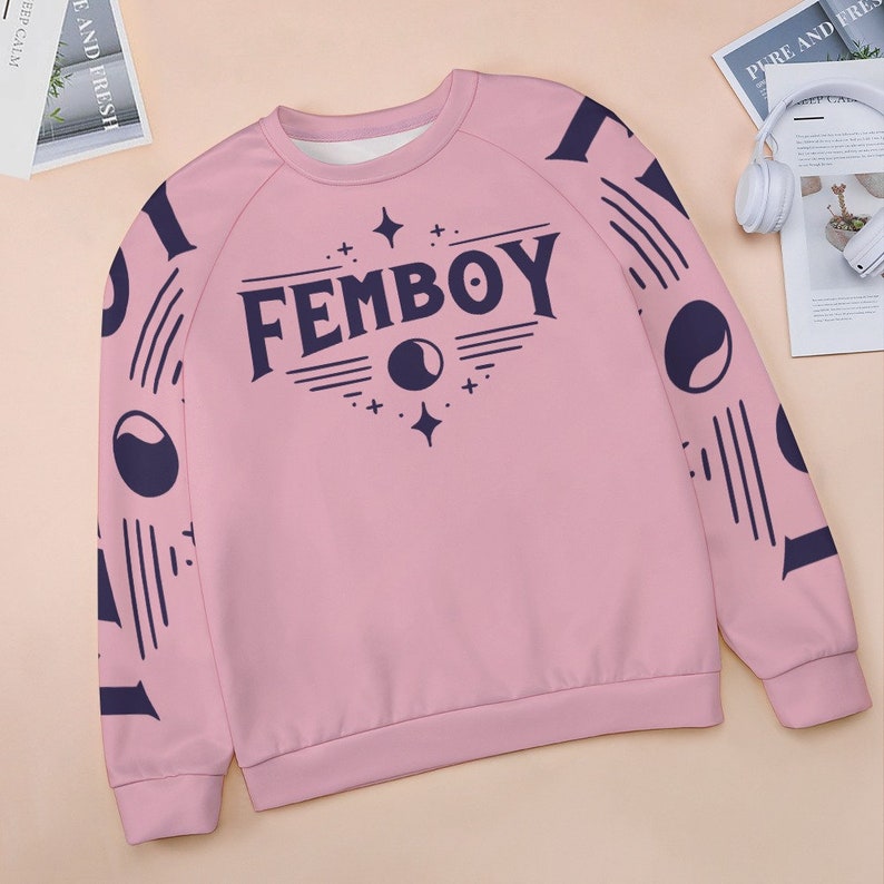 NOUVEAU Pull raglan à col rond Femboy image 7