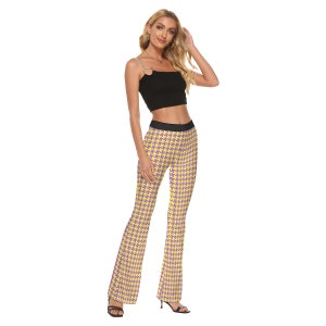 Non-Binary Houndstooth Skinny Flare Pants