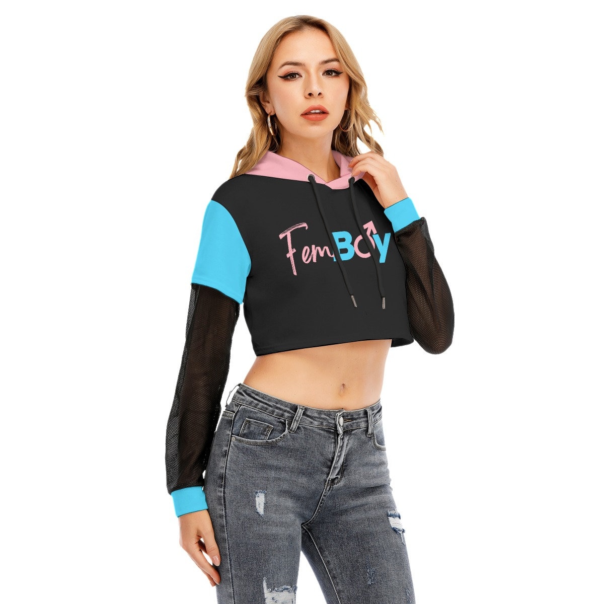 Femboy 90s Graphic Vintage Crop Top Girl Cyber Y2k Cute Gothic