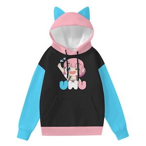 UWU Anime Hoodie: Kawaii Cat Ear Fashion