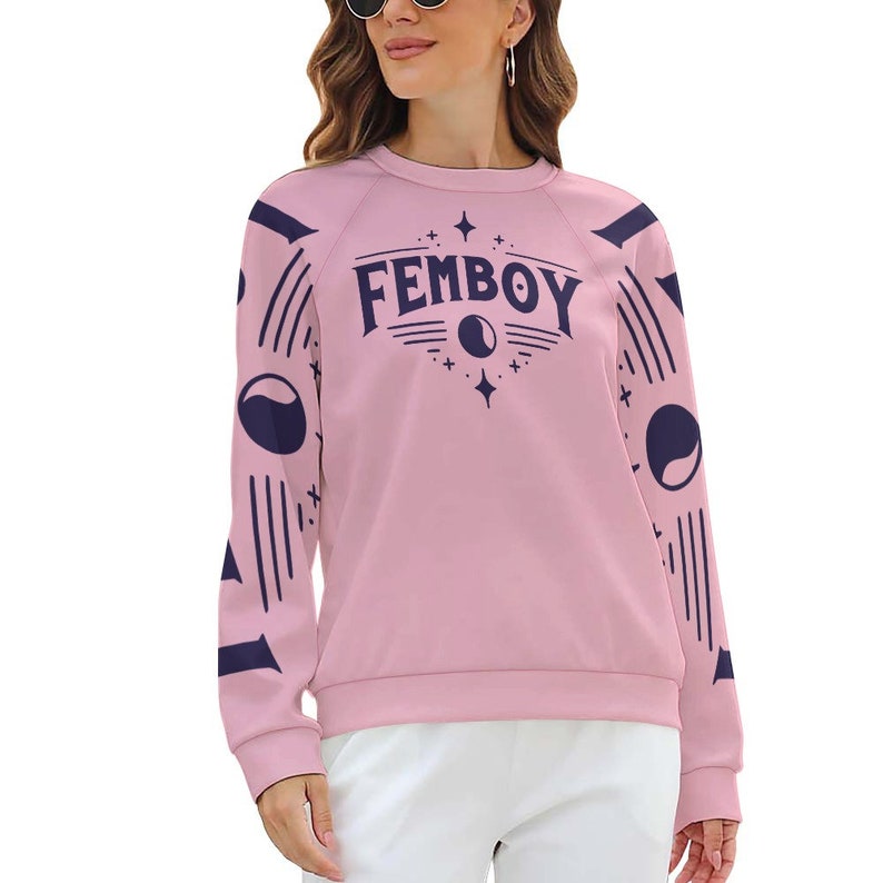 NOUVEAU Pull raglan à col rond Femboy image 6