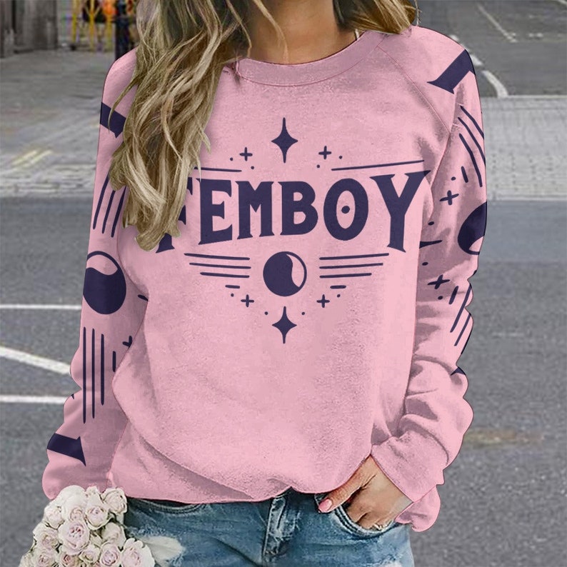 NOUVEAU Pull raglan à col rond Femboy image 5