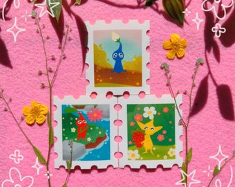 Pikmin stamp stickers