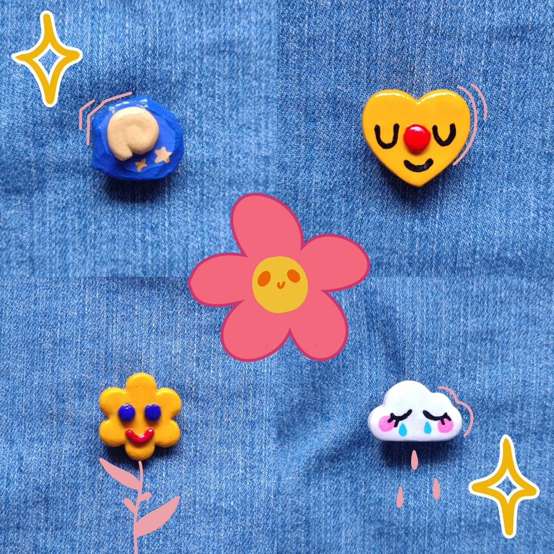 Mini Clay Pins Etsy
