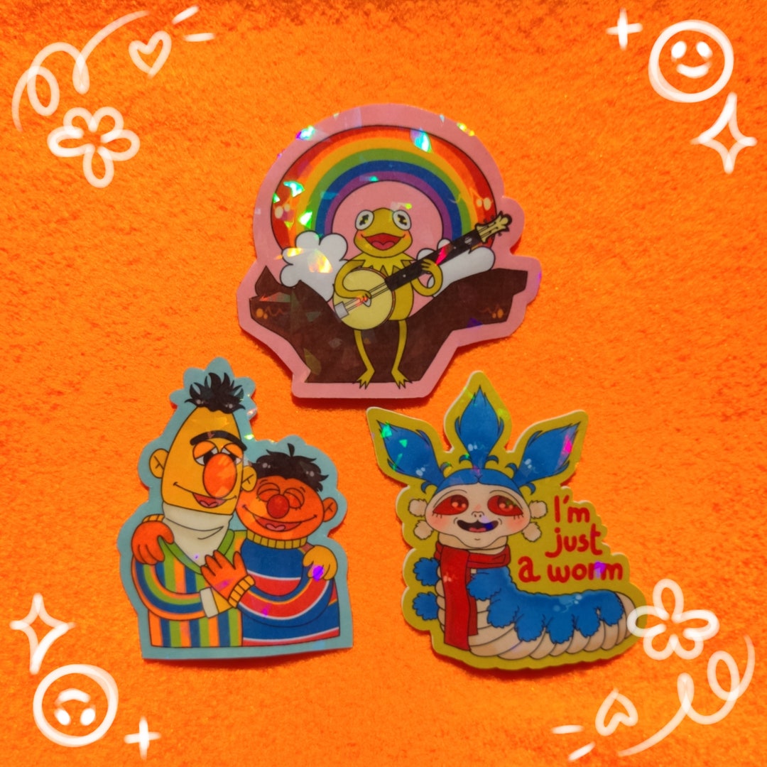 Muppets Puppets Holographic Stickers Etsy