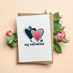 Two Hearts - Valentine Svg, Heart Svg, Cricut Heart, Ai, Pdf, Dxf, Png, Jpeg - Digital Download - No Physical Items Included