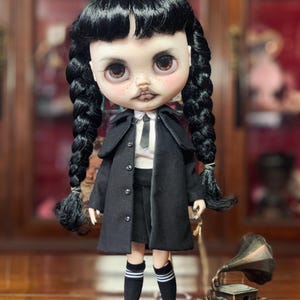 WEDNESDAY-Custom Blythe doll OOAK