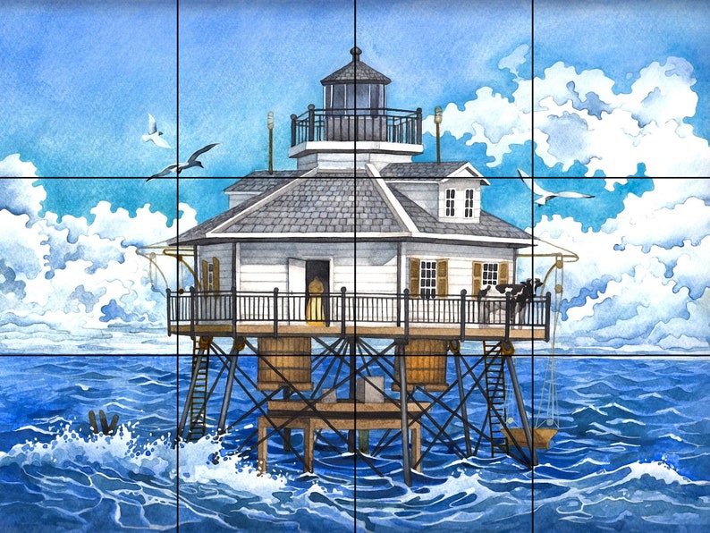 Mobile Middle Bay Lighthouse Home Decor Wall Murals Backsplash