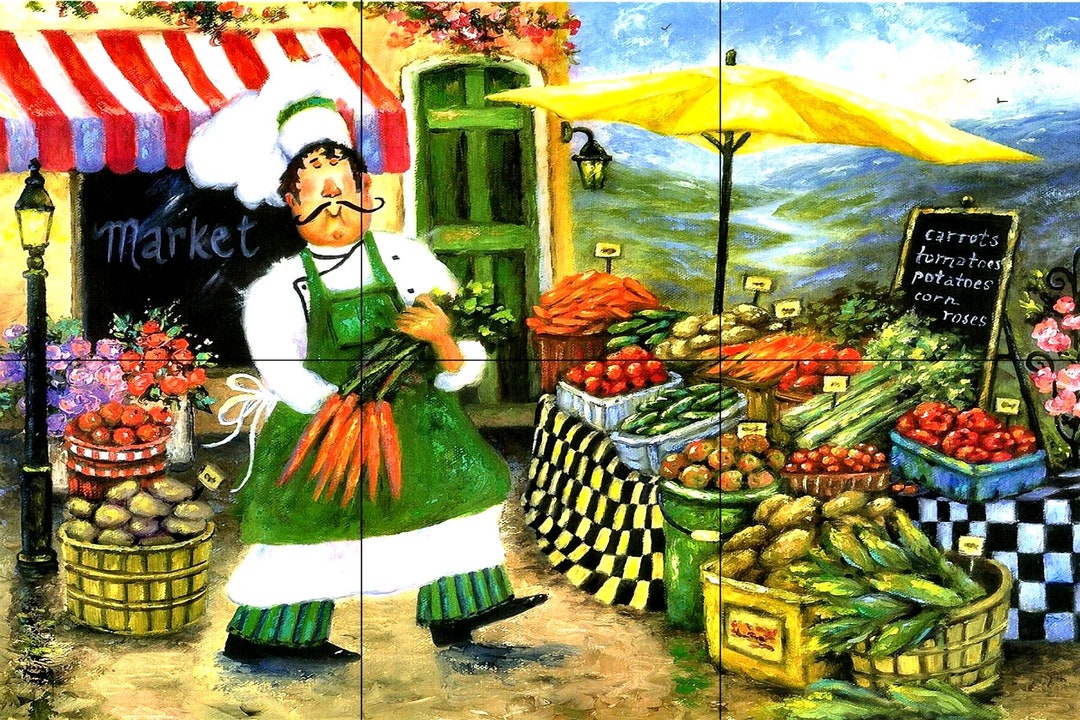 Home Decor Funny Chefs Cooks Wall Murals Backsplash Interior Design ...