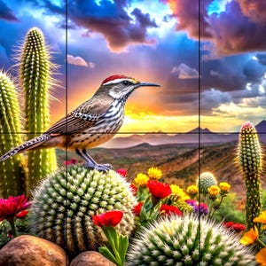 Desert 15 Mural Bird 1 tile murals desert scenes southwestern art home decor interior design  wall art ceramic tiles