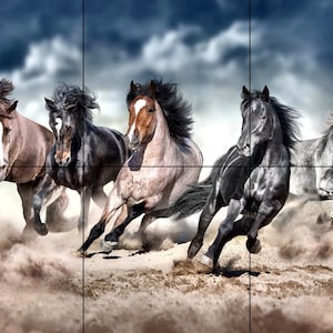 Wild Horse Murals Home Decor Wall Murals Backsplash Interior Design Wild Horses  Tile Mural 6