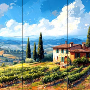 Tuscany 3 Tile Mural 1 European Art wall tiles interior decor home renovation backsplash
