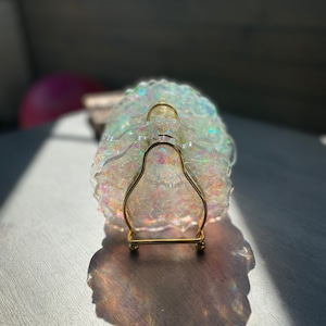 Clear illuminated holographic coaster set of 6.(with out stand)  Wine glass sold separate