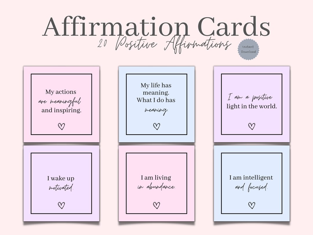 Positive Affirmation Cards Printable | Manifestation Card | Affirmation ...