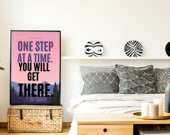 Póster motivacional / Lámina artística minimalista para gimnasio en casa
