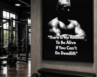 Jon Pall Deadlift Quote Poster: Strongman Gym Wall Art