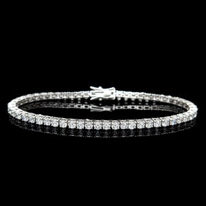 3mm Tennis Bracelet Solid 925 Sterling Silver 6.00TCW Brilliant Created Diamonds 6&quot;/6.5&quot;/7&quot;/7.5&quot;/8&quot;