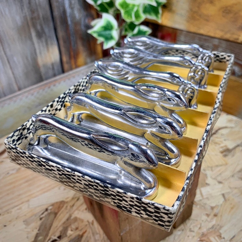 6 Covered Knife Doors Zoomorphic Metal. in the Style of Sandoz Etsy