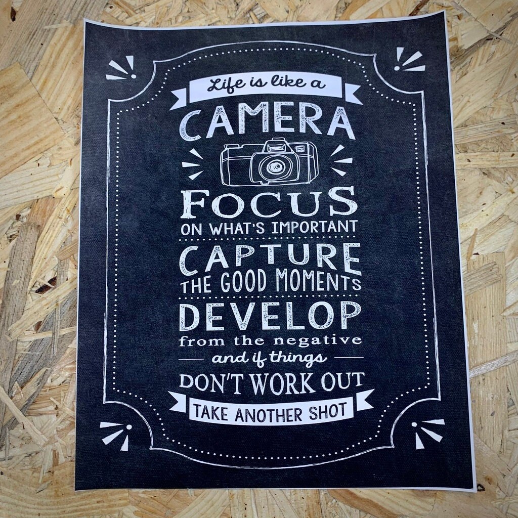 Affiche Imprimée Style Rétro Appareil Photo Camera Focus. Toile à Tableau.