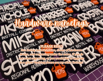 Hardware name-tags | includes ENGRAVING
