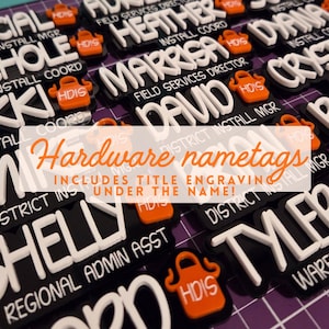 Hardware name-tags | includes ENGRAVING