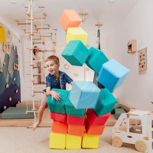 Blocchi di schiuma morbida per bambini, attrezzature per aree gioco morbide, decorazioni per la stanza dei giochi, blocchi per set di attività, blocchi da costruzione