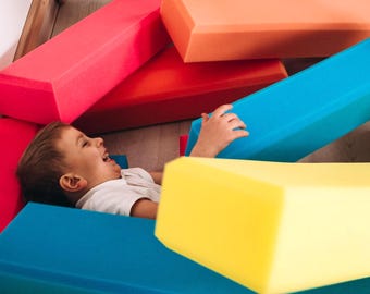 Schuimrubberen speelblokken, Montessori speelset met zacht materiaal, bouwblokken voor binnen, bouwblokkenset voor kinderen, grote zachte bouwblokken voor kinderen