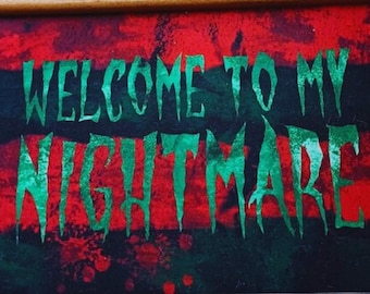 Nightmare on Elm Street Doormat | Freddy Krueger Horror Decor | 80s Slasher Welcome Mat | Dream Warriors Rug | Halloween Movie Gift
