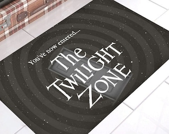 Twilight Zone Tower of Terror Doormat | Haunted Hotel Decor | Vintage TV Horror Mat | Paranormal Welcome Rug