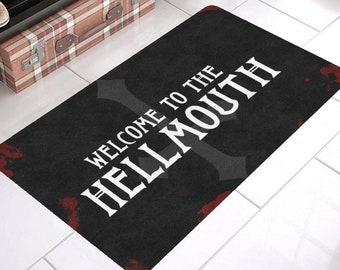 Buffy the Vampire Slayer Doormat, Halloween Decorations Indoor & Outdoor, Gothic Home Decor, Goth Christmas Gift for Movie Lovers