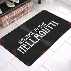 Buffy the Vampire Slayer Doormat, Halloween Decorations Indoor & Outdoor, Gothic Home Decor, Goth Christmas Gift for Movie Lovers
