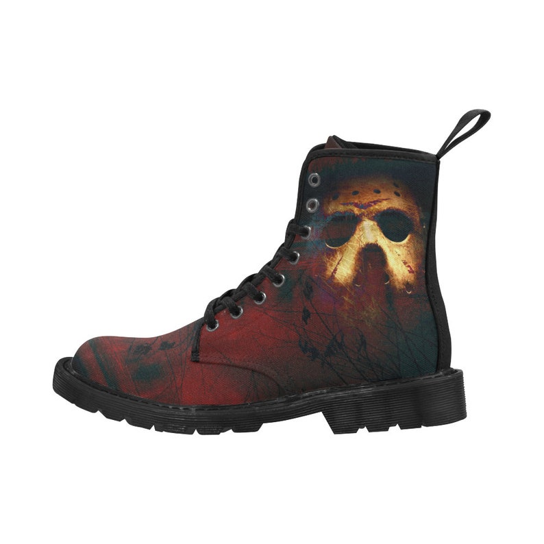Jason Voorhees Lace up Combat Boots, Inspired by Friday the 13th Iconic ...