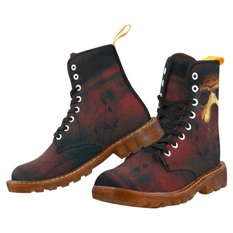 Jason Voorhees Lace-up Combat Boots, Inspired by Friday the 13th Iconic ...