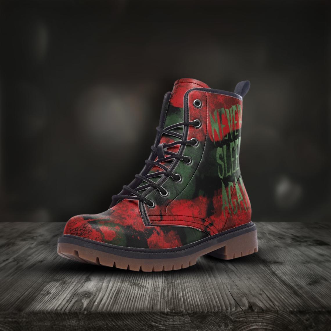 Freddy Krueger Combat Boots, Macabre Street Wear Gothic
