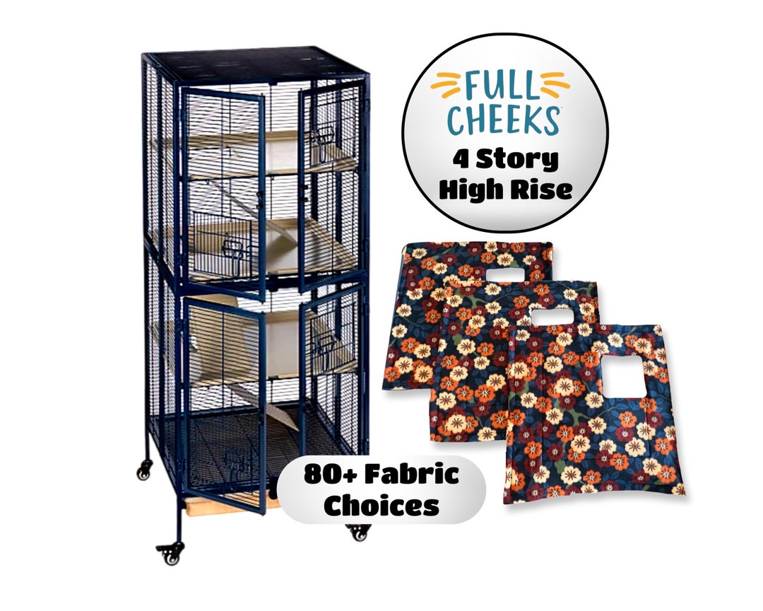 Full Cheeks 4 Story Small Pet Habitat Fleece Cage Liners Climb up High