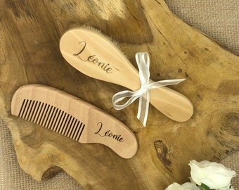 Personalized baby wooden brush / comb