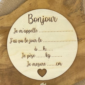 Carte annonce naissance coeur