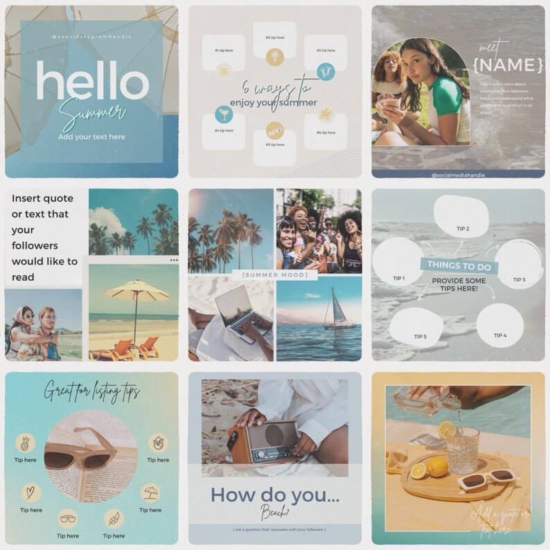 50 Instagram Summer Posts for Small Businesses, Coaching, or Online ...