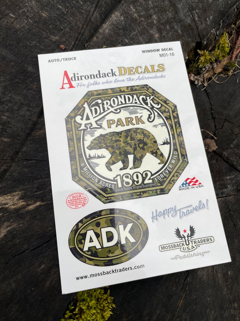 Adirondack Park Camouflage Bear Sticker | 3 Inch Sticker | Vinyl Laptop ...