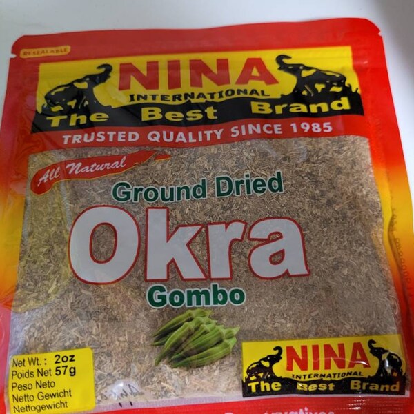 Okra Dried Ground/ Gombo/ 2oz