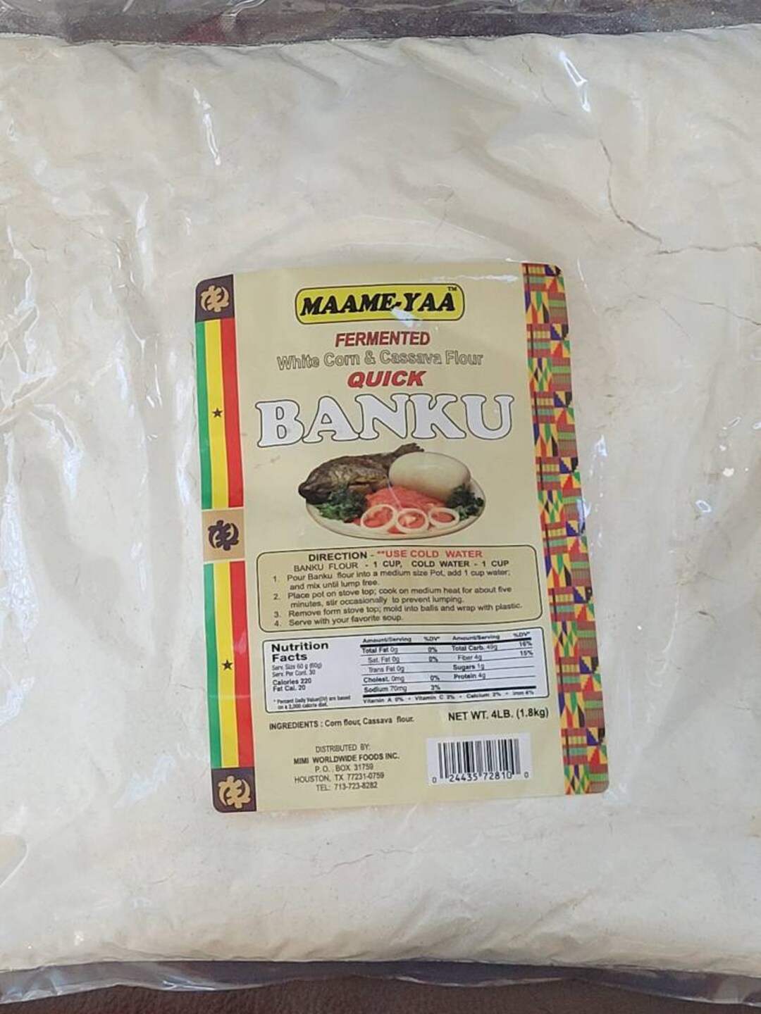 Banku Mix 4lb/ Fermented White Corn and Cassava Flour/ Maame Yaa 4lb Etsy