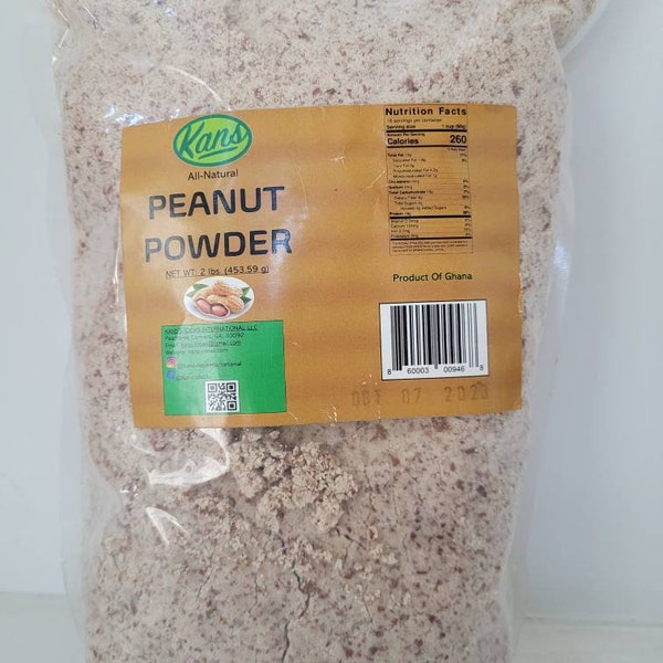 Grounded Raw Peanut/ Poudre d'arachides / Tsonga/ Kalanga/All natural sourced from Ghana /2lb