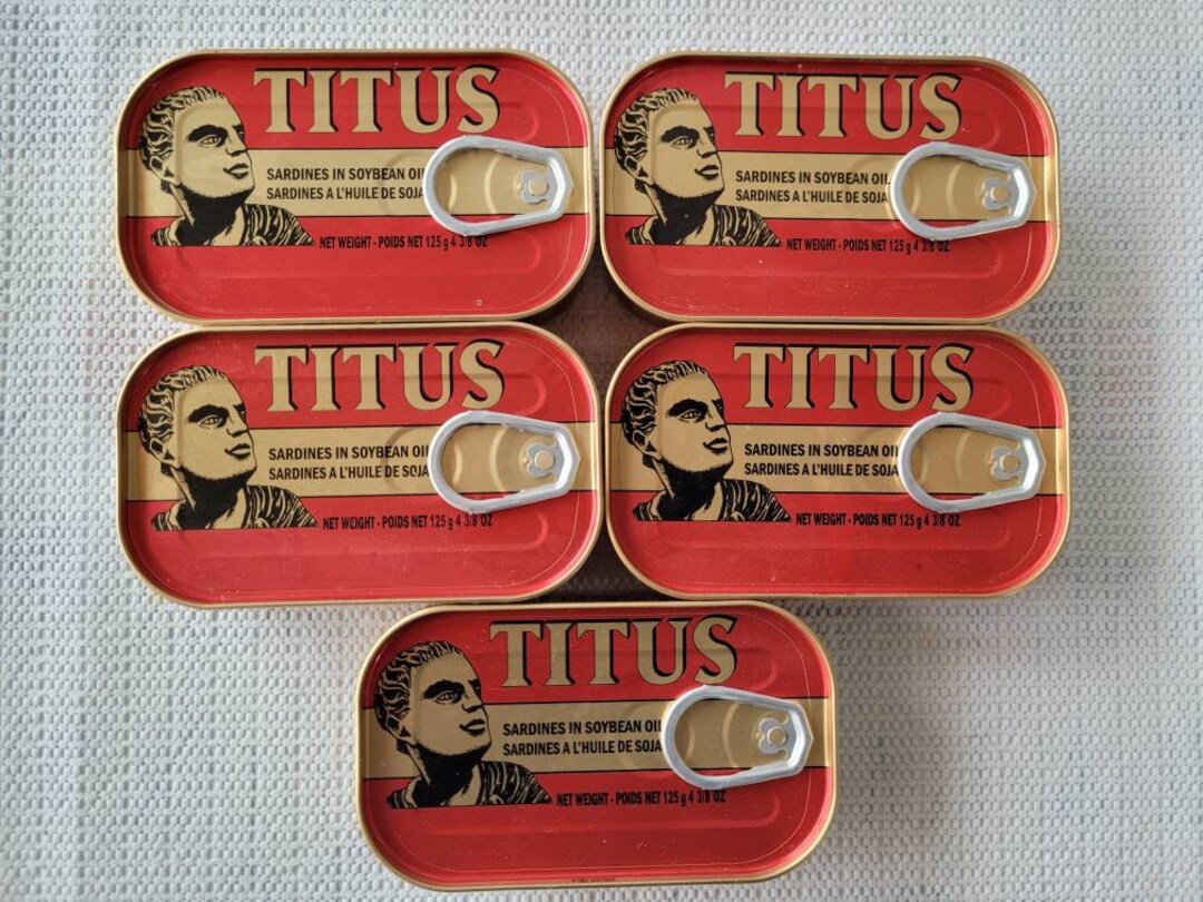 Titus Sardine 5 Cans / Canned Fish Etsy