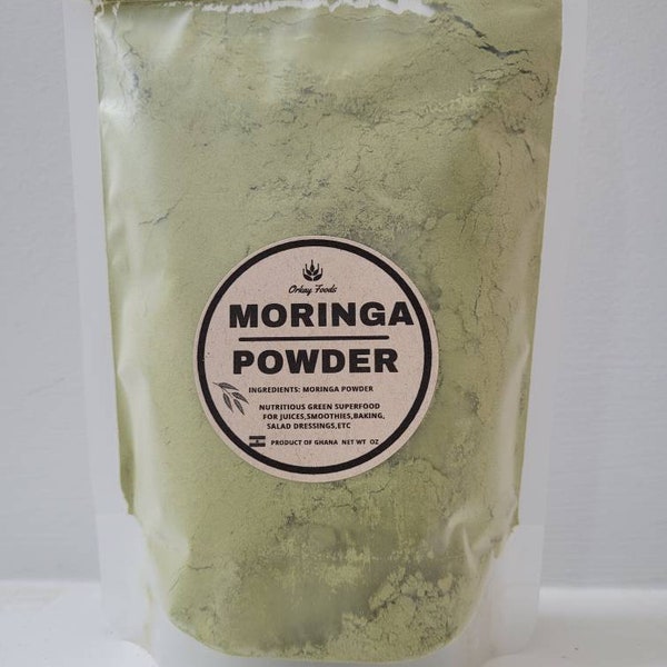 Moringa powder sourced from West Africa 8oz